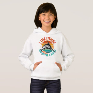 i like fishing and maybe 3 people hoodie