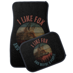 I LIKE FOX AND MAYBE 3 PEOPLE CAR FLOOR MAT