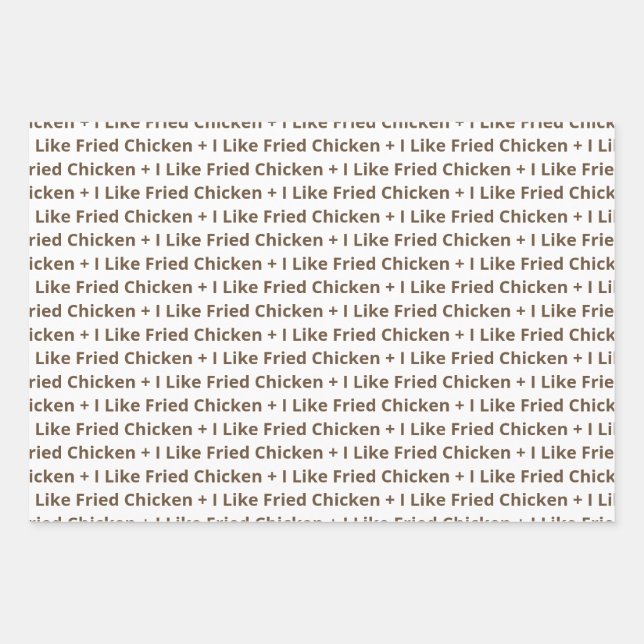 I Like Fried Chicken Wrapping Paper Sheets (Front)