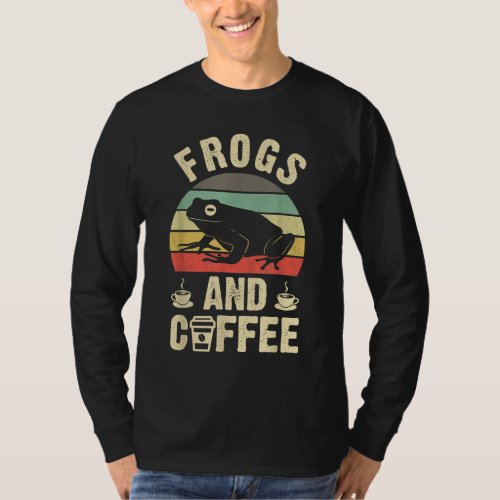 I like Frogs  Coffee Funny vintage Frog theme lov T_Shirt