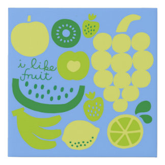 I LIKE FRUIT Faux Canvas Print