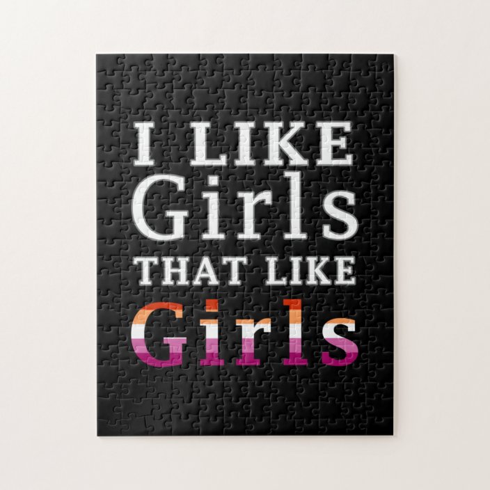 I Like Girls That Like Lesbian Pride Jigsaw Puzzle