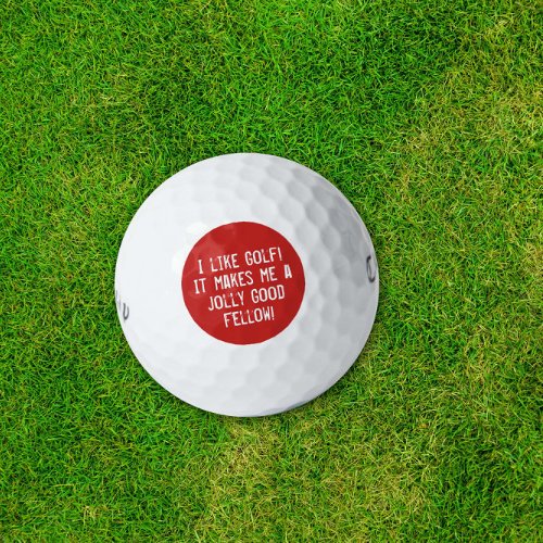 I like Golf Funny Sports Humor Saying Typography Golf Balls