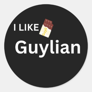 i like guylian classic round sticker