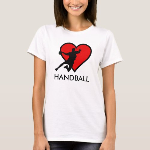 I like Handball with the heart modern design T_Shirt