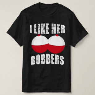 Men's I Like Her Bobbers T-Shirt Funny Fishing' Sticker