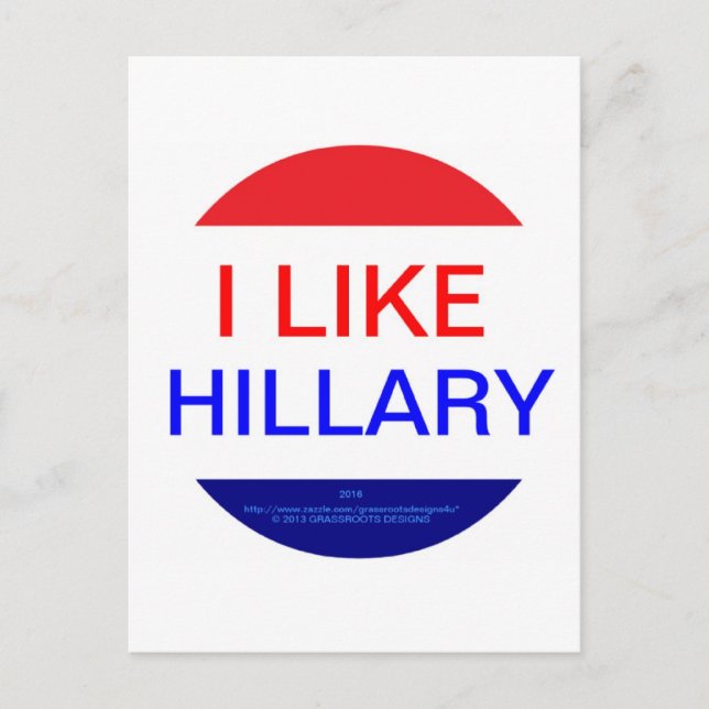 I LIKE HILLARY (MULTIPLE PRODUCTS) POSTCARD (Front)