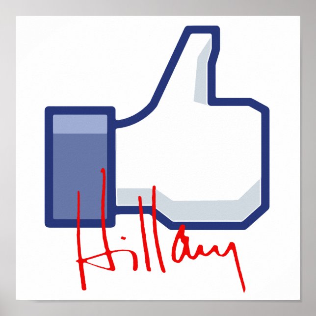 I LIKE HILLARY -.png Poster (Front)