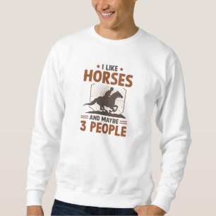 I Like Horses And Maybe 3 People Sweatshirt