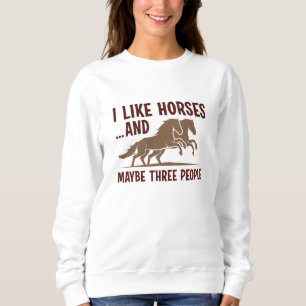 I Like Horses And Maybe 3 People Sweatshirt