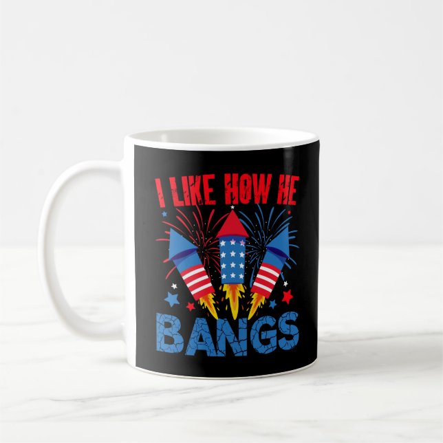 I Like How He Bangs Couple Matching Family Reunion Coffee Mug (Left)