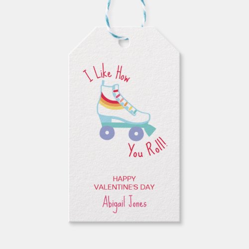 I Like How You Roll Retro Roller Skate Gift Tags