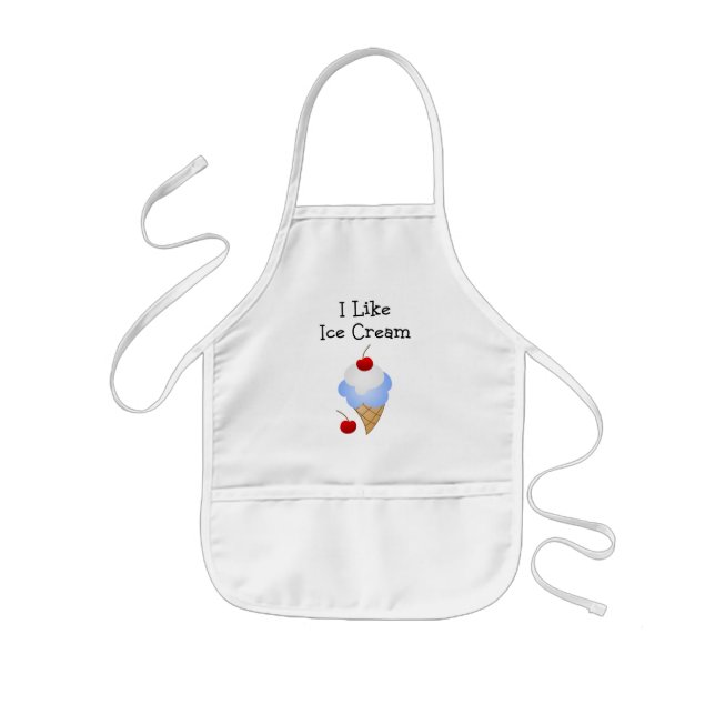 I Like Ice Cream (Boy) Kids' Apron (Front)