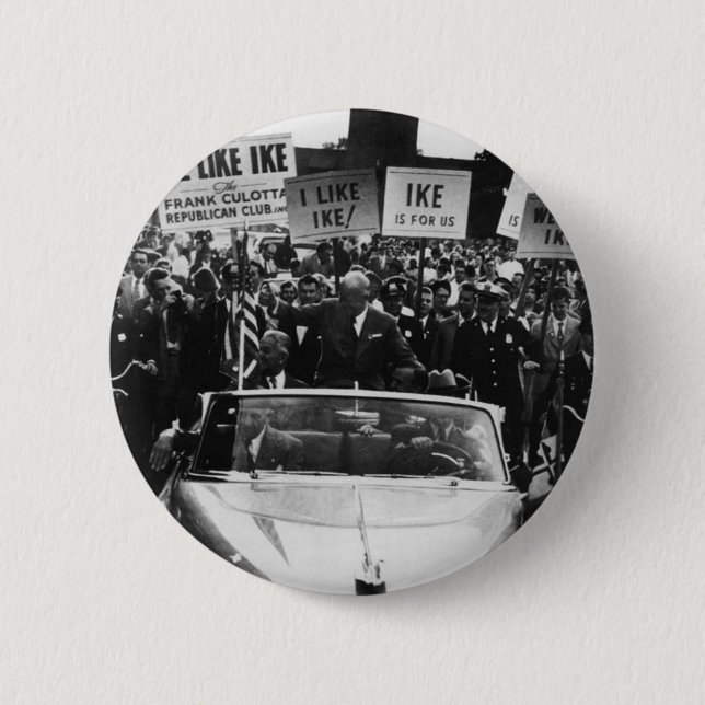 I Like Ike Dwight D. Eisenhower Campaign Pinback Button (Front)