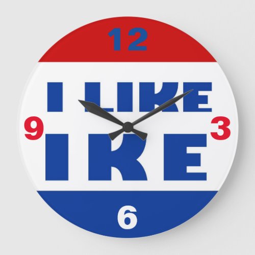 I Like Ike Large Clock