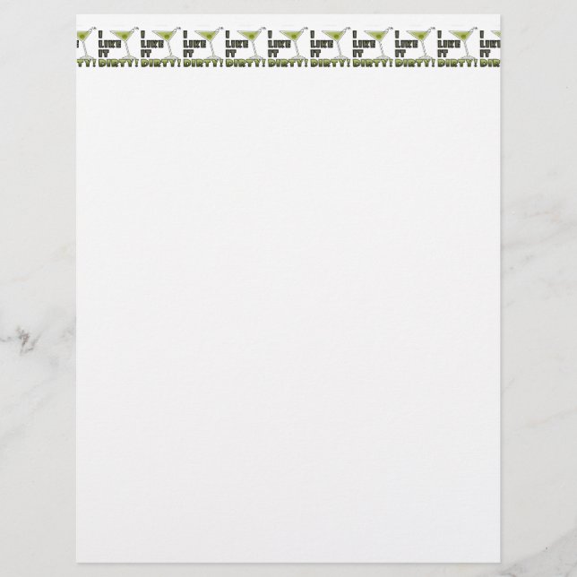 I LIKE IT DIRTY! Dirty Martini Cocktail Humor (Front)