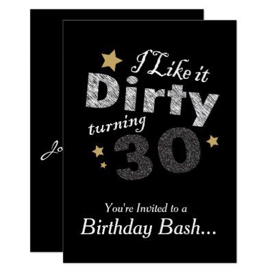 311 Glitzy Dirty Thirty Birthday Party Sparkle Invitation Zazzle Com