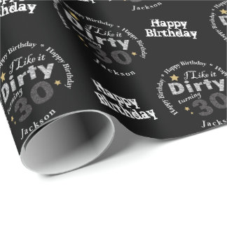 30th wrapping paper