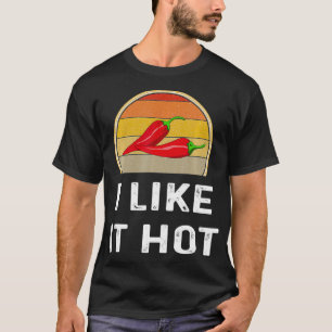 I Like It Hot Chili Pepper Cook Off Funny Retro Co T-Shirt