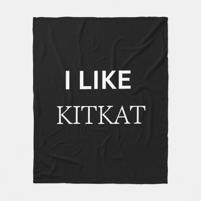 i like kitkat  fleece blanket (Front)