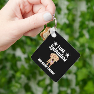 I Like Labradors And Maybe 3 People Yellow Lab Lab Keychain