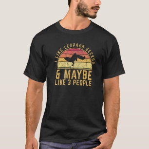 I Like Leopard Geckos Vintage Sunset Cute Women's T-Shirt