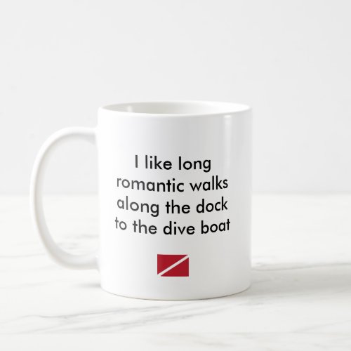I Like Long RomanticDive Boat Coffee Mug