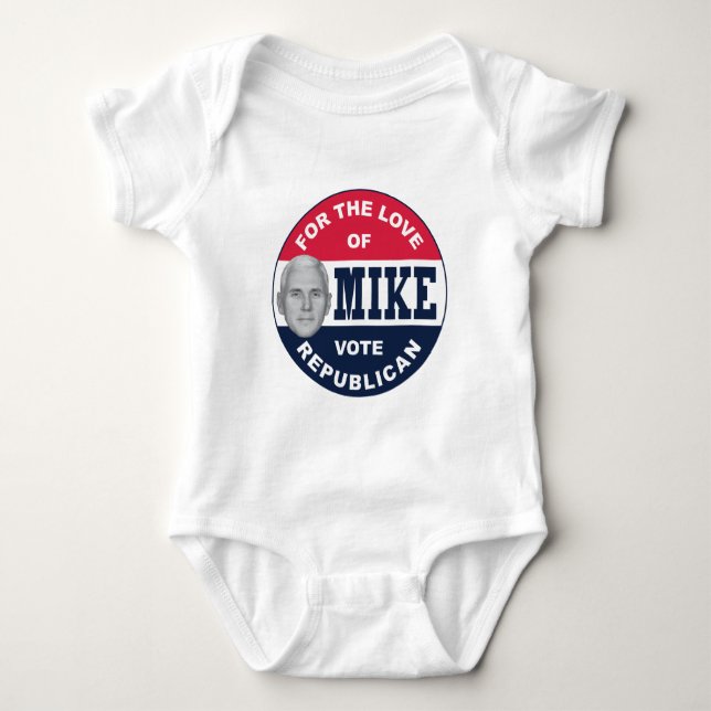 I-LIKE-MIKE-BUTTON-REPUBLICAN BABY BODYSUIT (Front)