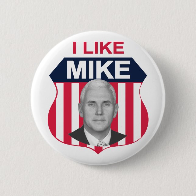 I Like Mike Shield Button (Front)