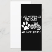 I Like Motorcycles And Cats Funny Art Gift (Front/Back)