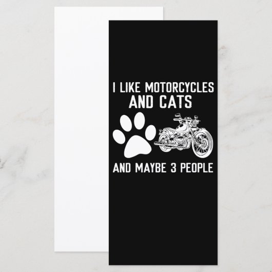 I Like Motorcycles And Cats Funny Art Gift (Front/Back)