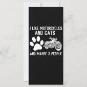 I Like Motorcycles And Cats Funny Art Gift (Front)