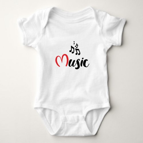 I like music Love to music Baby Bodysuit