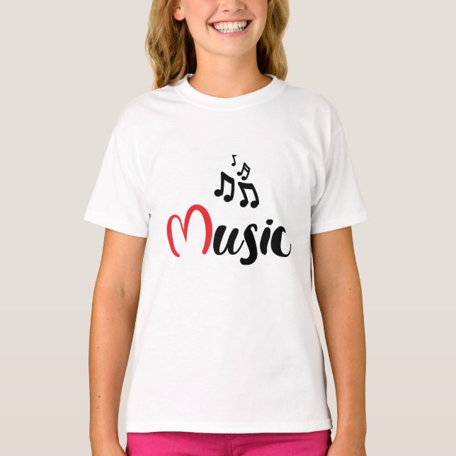 I like music. Love to music. T-Shirt (Front)