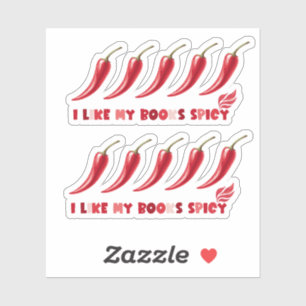 I like my books spicy book rating design sticker