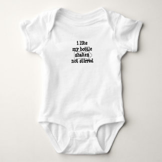 "i like my bottle shaken not stirred" onsie baby bodysuit