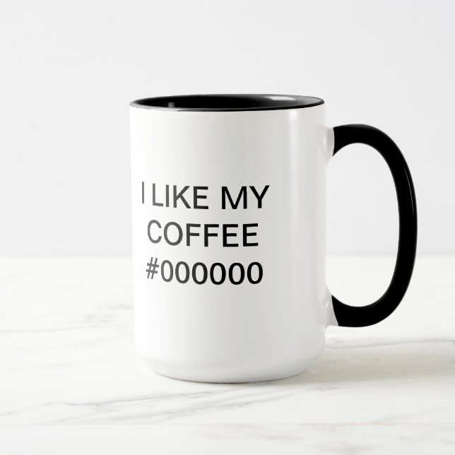I LIKE MY COFFEE #000000 - Mug for Webdesigners (Right)