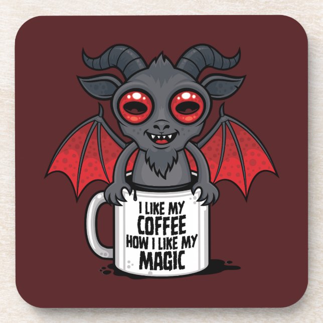 I Like My Coffee How I Like My Magic Beverage Coaster (Front)