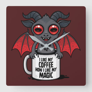 I Like My Coffee How I Like My Magic Square Wall Clock