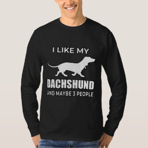 I Like My Dachshund And Maybe People Dachshund Lov T-Shirt