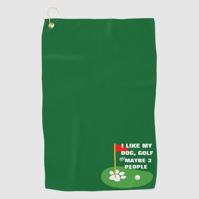 I Like My Dog Golf Towel | Personalized Golf Towel (Front)