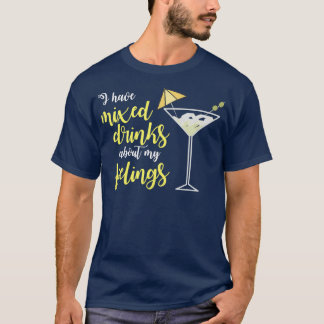 I like my drinks how I like my metaphors Mixed T-Shirt