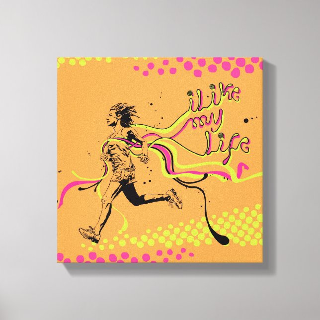 "I like My life" running canvas (Front)