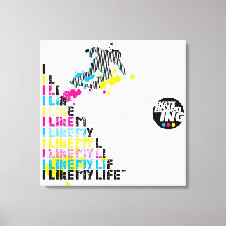 "I like My life" Skatebaording Canvas Print