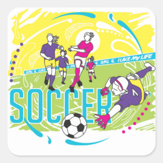 "I like MY life" soccer stickers