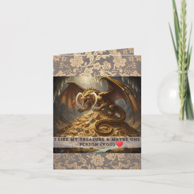 I Like My Treasure & Maybe One Person (You)  Card (Front)