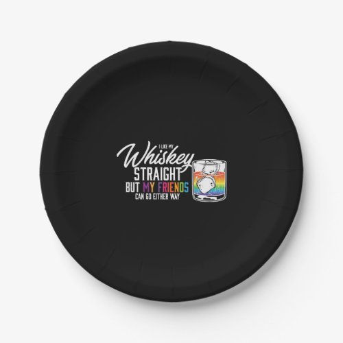 I Like My Whiskey Straight Gender Equality LGBT Paper Plates
