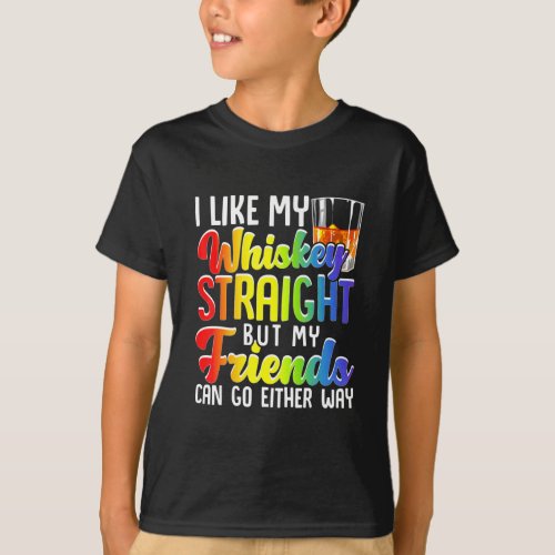I Like My Whiskey Straight Lesbian Gay Gift Lgbt T_Shirt