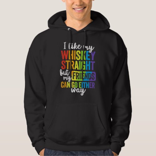 I Like My Whiskey Straight T Shirt LGBT Pride Gay 