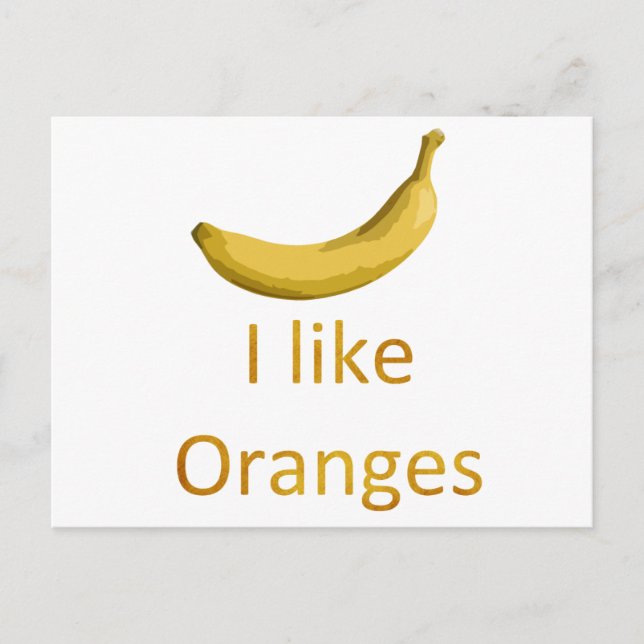 I like Oranges Postcard (Front)